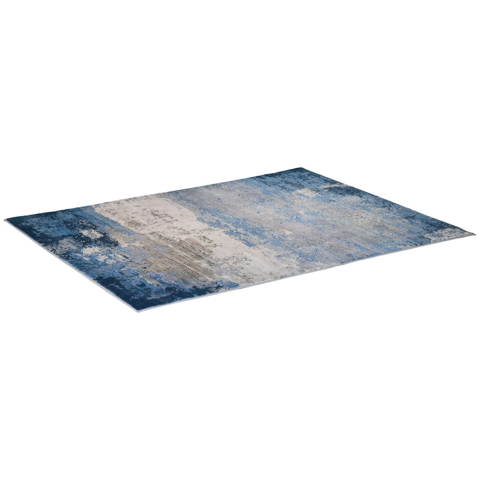 Blue Contemporary Floor Covering - Spacious Area Rug for Home Decor, 160x200 cm - Ideal for Living Room, Bedroom, Dining Setting