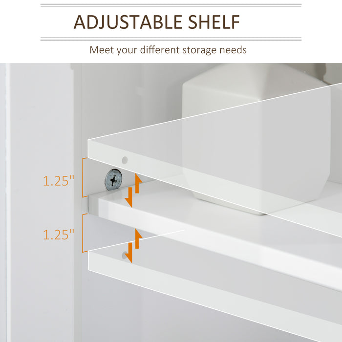 Bathroom Sink Cabinet with Pedestal Design - 2-Door Space-Saving Organizer with Adjustable Internal Shelving - Ideal for Small Bathrooms and Clutter Reduction