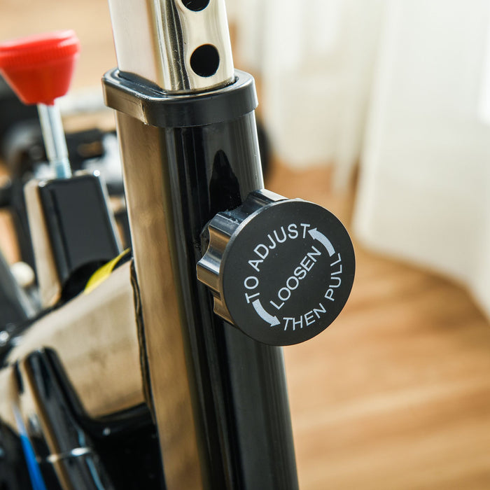 Indoor Cycling Training Bike with iPad Holder - LCD Monitor, Comfortable Seat, 13KG Flywheel for Intense Workouts - Perfect for Home Office Fitness, Black