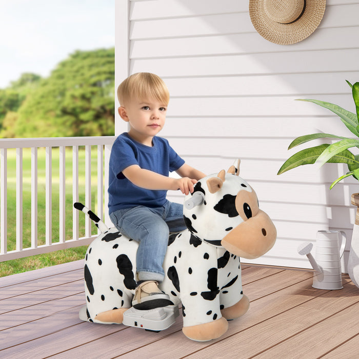 Electric Toy - 6V Animal Ride On with Music Function in Beige - Ideal for Children's Entertainment and Playtime