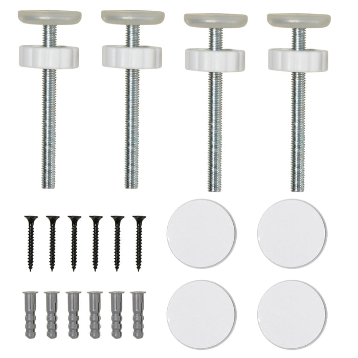 Expandable Dog Gate with Door - Adjustable 75-115cm Pet Barrier for Hallways, Staircases in White - Ideal for Keeping Pets Safe