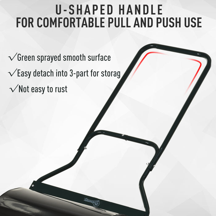 Steel Garden Lawn Roller - 50cm Cylinder with Fillable Water/Sand Option, Seeder Plug - Ideal for Lawn Flattening and Seed Sowing