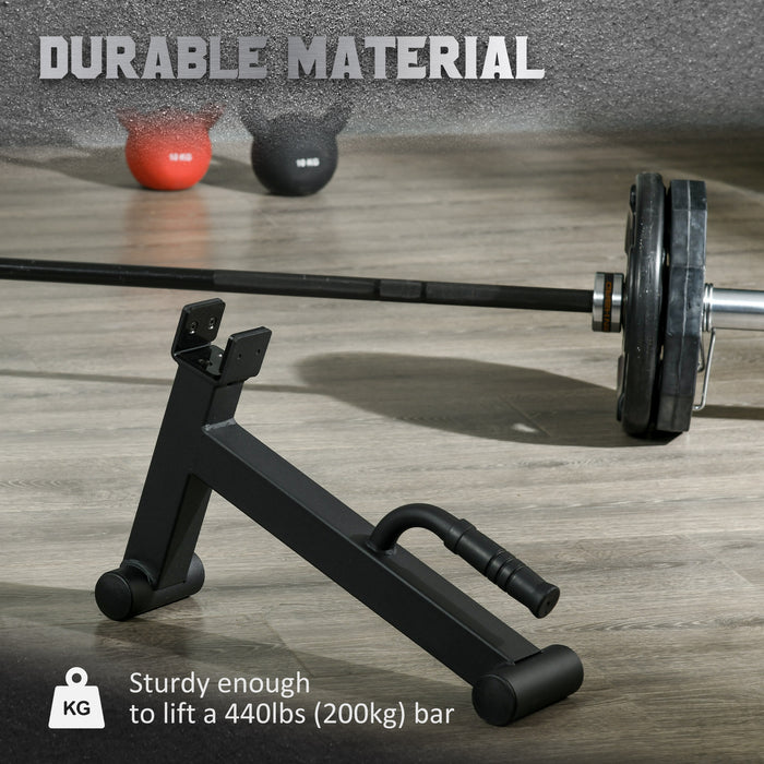 Barbell Jack Deadlift Assistant - Non-Slip Handle, 200kg Load Capacity, Ideal for Home Gym Weightlifting - Simplifies Loading/Unloading Plates for Deadlifters
