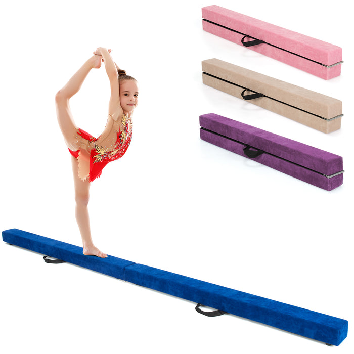 Portable Gymnastics Beam - Folding, Easy to Carry Design in Bold Black - Perfect for Gymnasts on-the-go