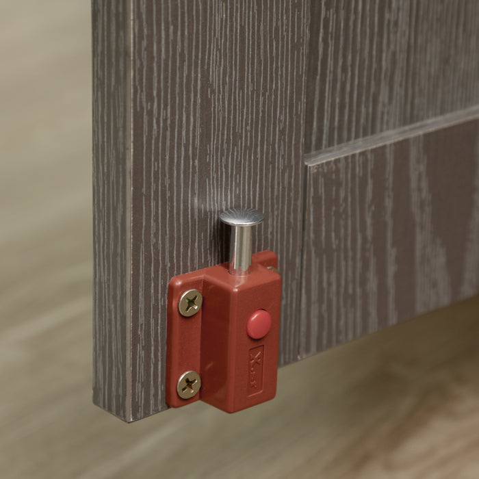 Extra Large Dog Crate End Table - Indoor Pet Kennel with Magnetic Door, Grey, 116x60x87cm - Stylish Furniture for Large Dogs & Home Decor