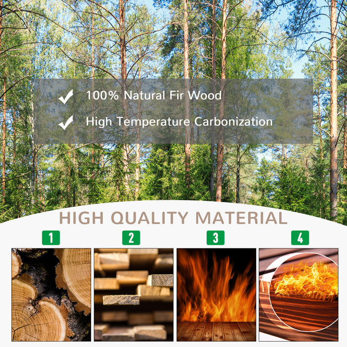 Outdoor Wooden Plant Shelf - 3-Tier Freestanding Flower Rack, 61x48x118cm Vertical Pot Display - Ideal for Patio, Balcony & Garden Decoration