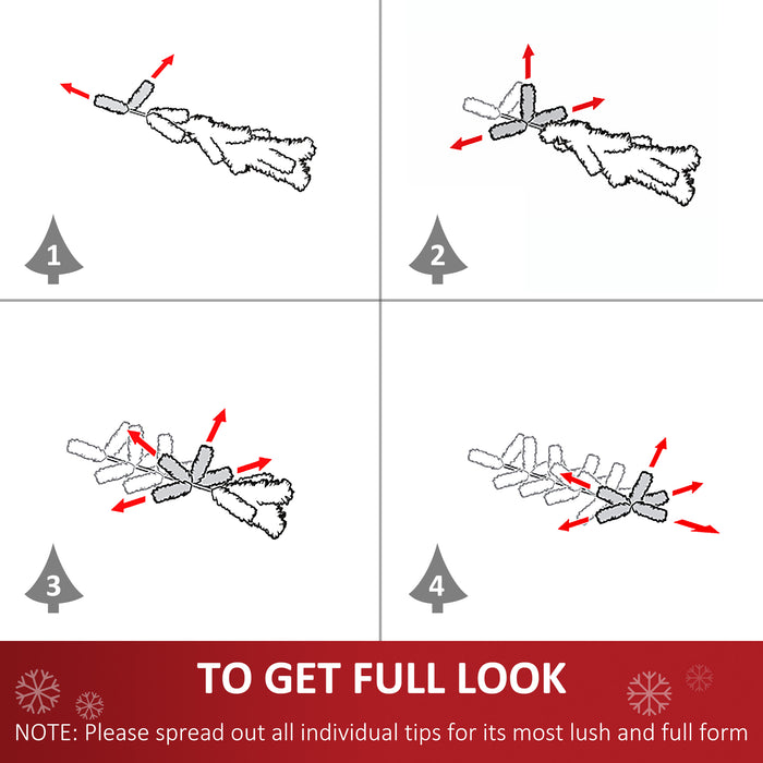 Fibre Optic Artificial Christmas Tree with Blue & White LEDs - Pre-Lit Holiday Decor, Easy to Assemble & Store, 5ft - Perfect for Festive Home Decoration