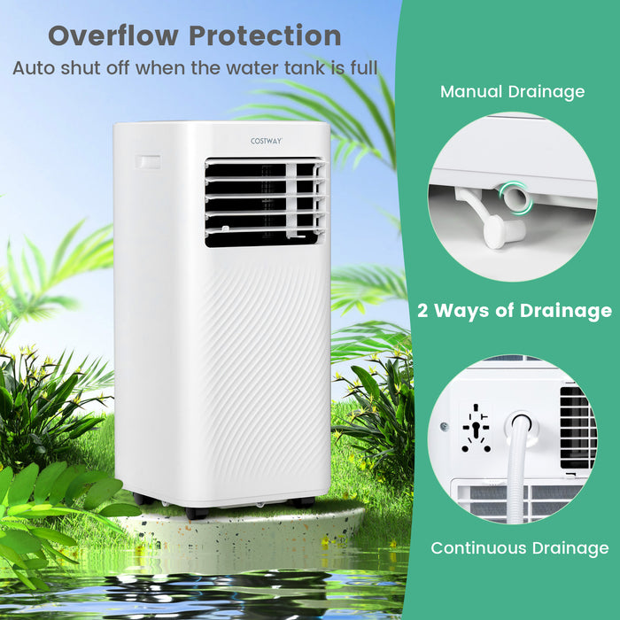 9000 BTU 3-in-1 Portable Air Conditioner - Multi-functional White AC with Sleep Mode - Ideal for Maintaining Comfortable Temperature while Sleeping