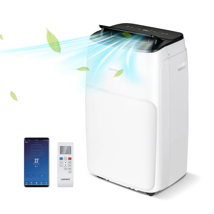 Portable Air Conditioner 12000 BTU - WiFi Smart APP and Sleep Mode in White - Ideal for Temperature Control and Connectivity Convenience