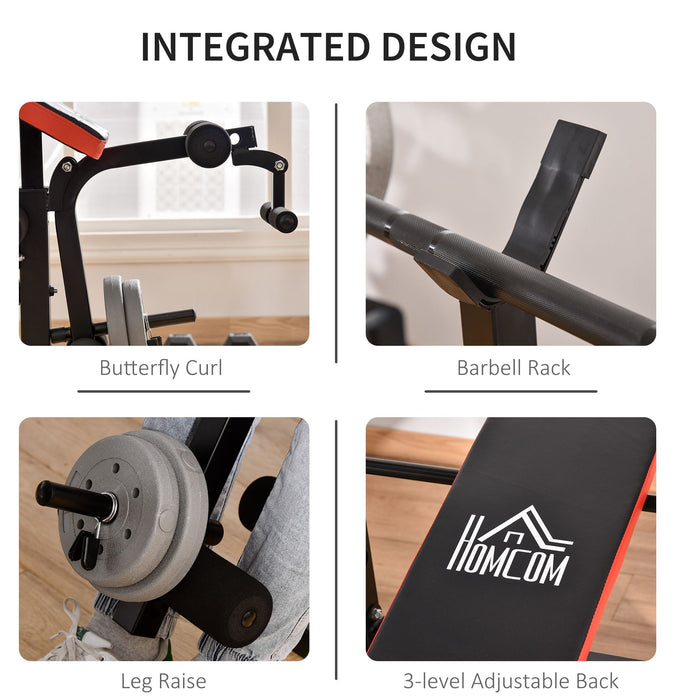 Multifunctional Adjustable Weight Bench - Leg Developer and Barbell Rack Included for Weightlifting and Strength Training - Ideal Home Gym Equipment for Fitness Enthusiasts