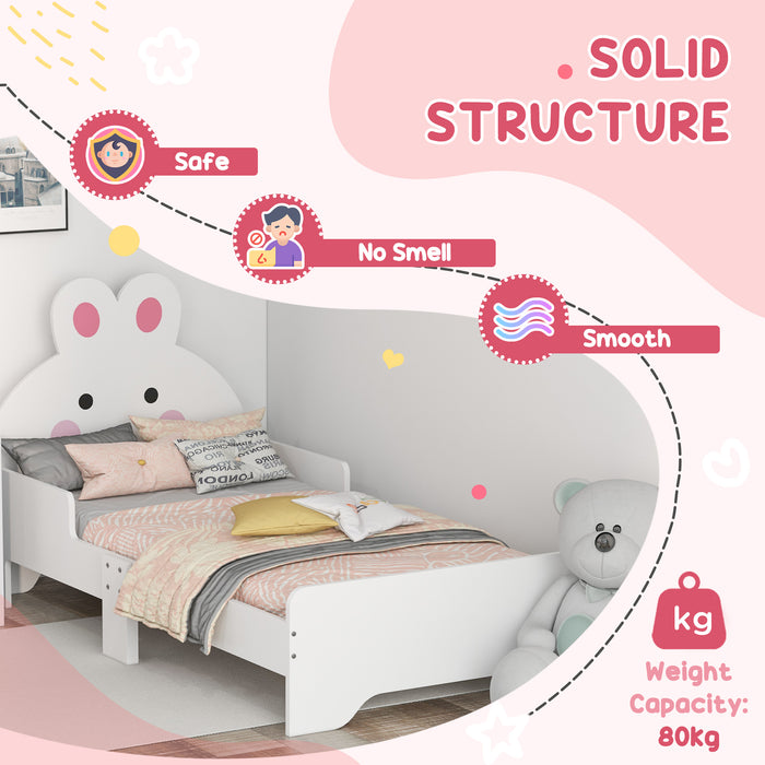 Woodland Adventure Bunny-Themed Children's Bedroom Set - Durable Wooden Furniture with Dressing Table, Stool & Bed - Perfect for Kids Aged 3 to 6 Years
