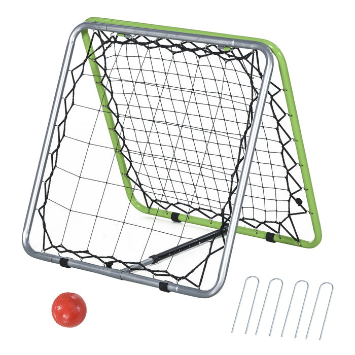 Soccer Kickback Rebounder Net - Dual-Sided Adjustable Angle Football Training Goal - Ideal for Kids' Skill Development & Backyard Practice