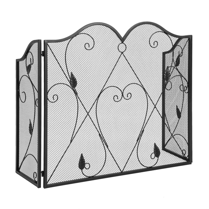 Fireplace Screen - 3 Panel with Flexible Hinges for Indoor Use - Perfect for the Living Room or Bedroom