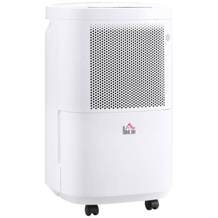 2200ML 10L/Day Portable Dehumidifier - Electric Air Moisture Removal with Quiet Operation and WiFi Smart App Control - Ideal for Home Laundry and Basement Spaces