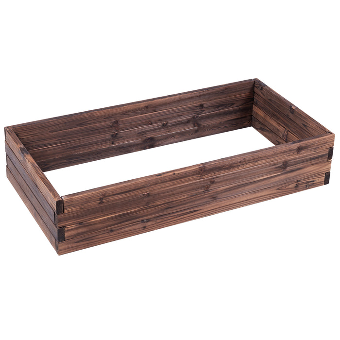 WoodWares Garden Crafted - Outdoor Patio, Rectangular Planter for Vegetables and Flowers - Ideal for Gardeners and Space Saving Gardening Solutions
