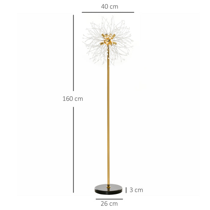 Tall Modern Floor Lamp with Dandelion-Inspired Shade - Elegant Lighting Solution for Home Interiors - Ideal for Living Rooms and Cozy Spaces