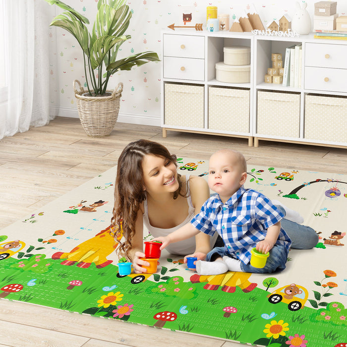 Extra Large 200x180cm Baby Floor Mat - Portable Play Mat with Carry Bag - Ideal for Tummy Time and Playdates