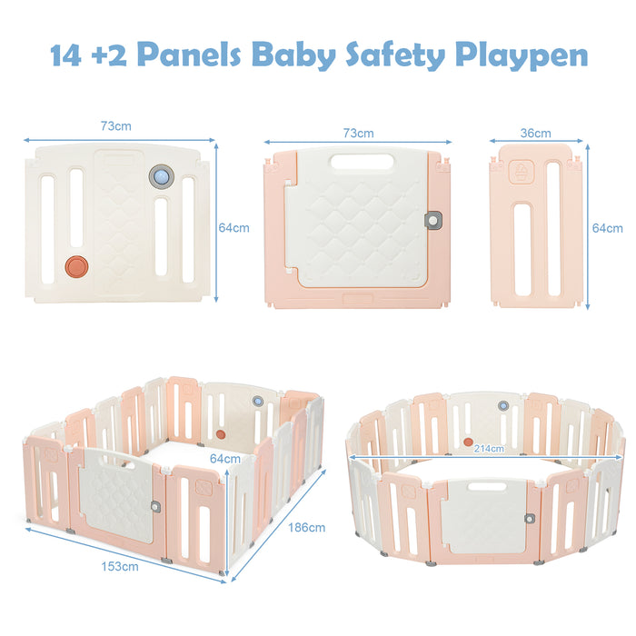 Foldable Baby Playpen - Indoor and Outdoor Compatible with Drawing Board, Grey - Ideal for Engaging Infant Play Time