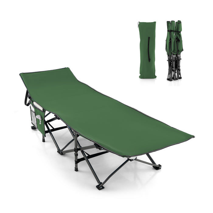 Heavy-Duty Foldable Camping Cot - 3-In-1 Pocket Feature for Extra Storage, Ideal Outdoor Cot for Campers & Adventurers