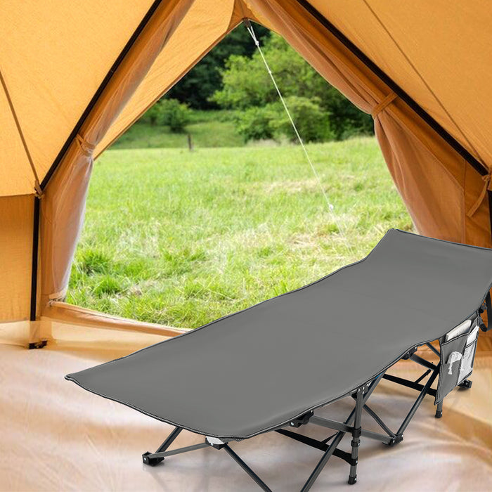 Heavy-Duty Foldable Camping Cot - 3-In-1 Pocket Feature for Extra Storage, Ideal Outdoor Cot for Campers & Adventurers