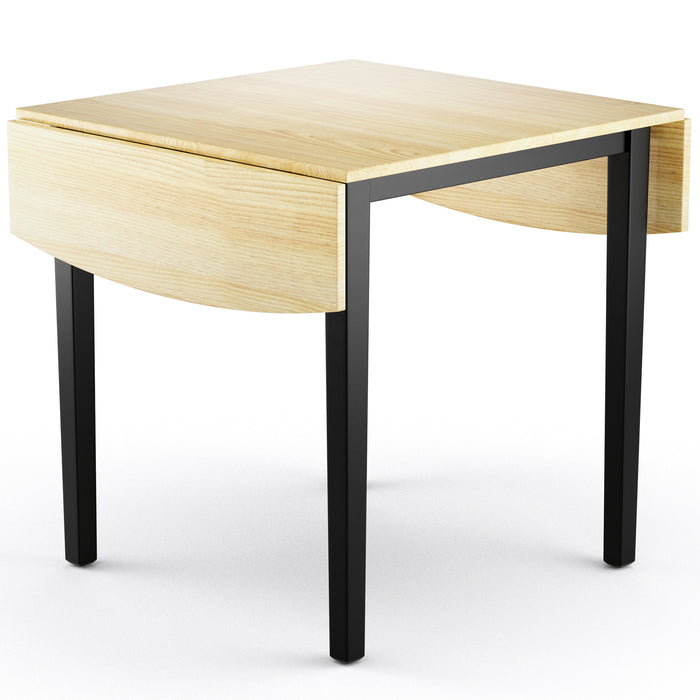 Solid Wood Leg Dining Table - Folding and Drop Leaf Features - Space Saving Solution for Small Living Spaces