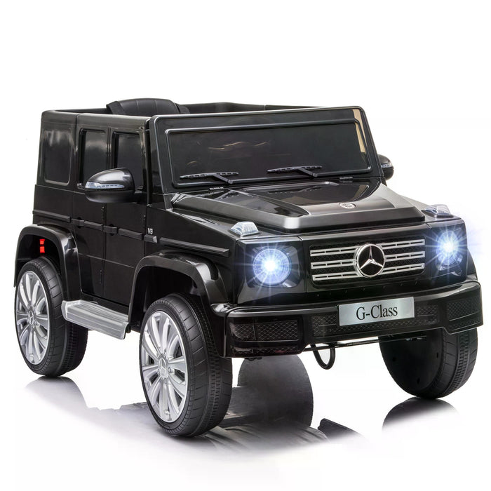 Mercedes Benz G500 Electric Ride On Car for Kids - 12V Battery-Powered Vehicle with Music, Lights, MP3 Player, Suspension Wheels - Includes Parental Remote Control for Safety