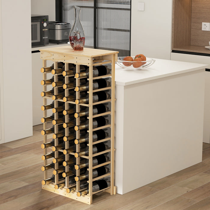 Freestanding 40-Bottle Wine Rack - Modern Storage Shelf with Tabletop Feature - Ideal for Wine Collectors and Enthusiasts