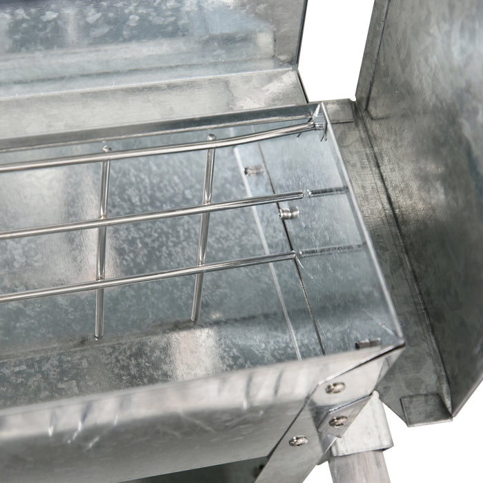11.5kg Capacity Chicken Poultry Feeder - Durable Galvanized Steel & Aluminium, Automatic Dispensing - Weatherproof Solution for Outdoor Poultry Feeding