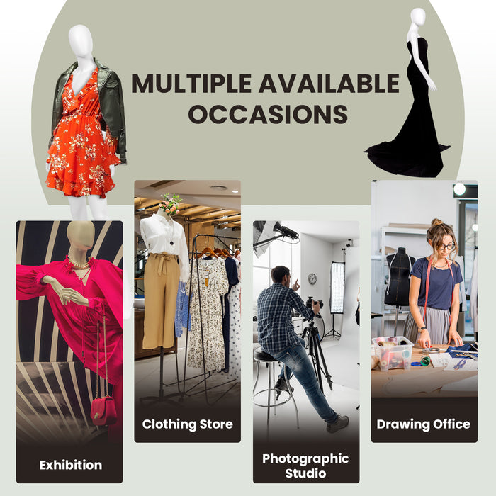 Mannequin Masters Model 177 - Full Body Female Mannequin with Posture Adjustability - Ideal for Retail Display and Fashion Designers