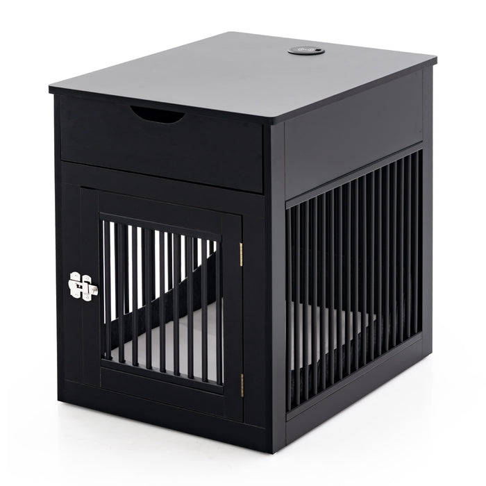 Dog Crate Furnishing - Wired & Wireless Charging Station - Ideal Solution for Pet Owners and Tech Enthusiasts