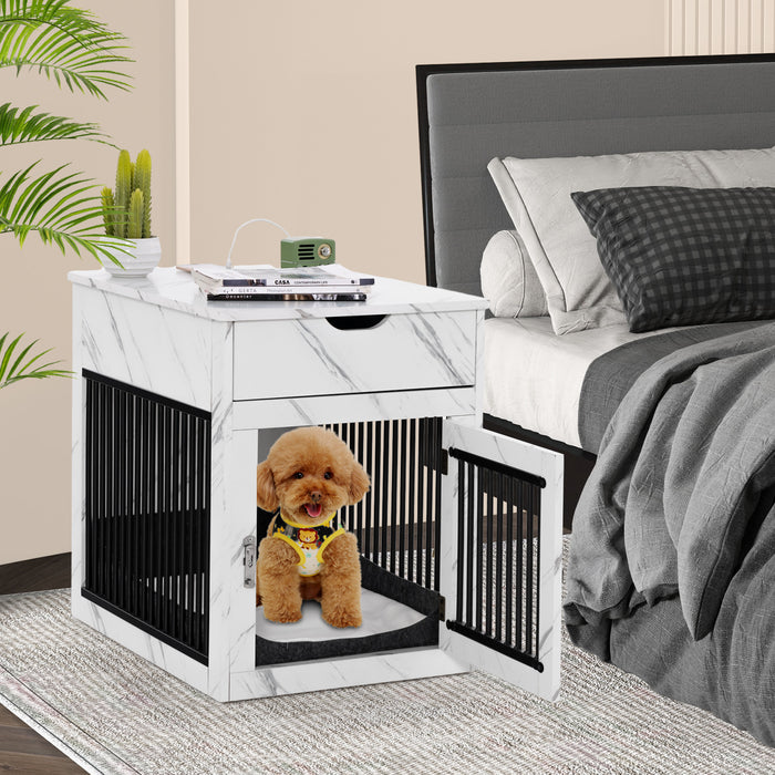 Dog Crate Furnishing - Wired & Wireless Charging Station - Ideal Solution for Pet Owners and Tech Enthusiasts