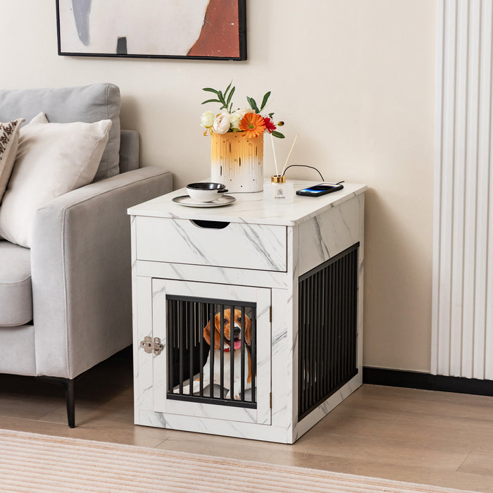Dog Crate Furnishing - Wired & Wireless Charging Station - Ideal Solution for Pet Owners and Tech Enthusiasts