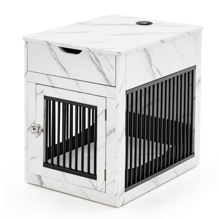 Dog Crate Furnishing - Wired & Wireless Charging Station - Ideal Solution for Pet Owners and Tech Enthusiasts