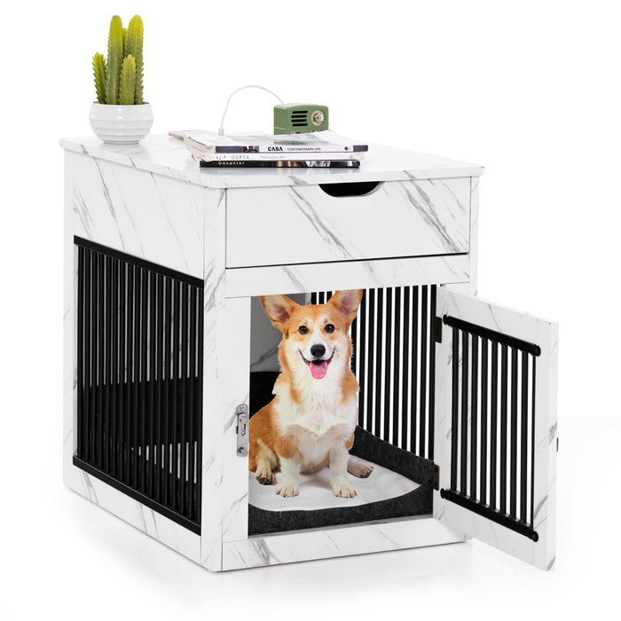 Dog Crate Furnishing - Wired & Wireless Charging Station - Ideal Solution for Pet Owners and Tech Enthusiasts