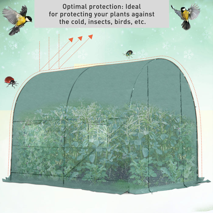 Reinforced Polytunnel Walk-In Greenhouse - 2.5x2m Waterproof & Sturdy Garden Structure with Galvanized Base - Ideal for Plant Growth and Protection