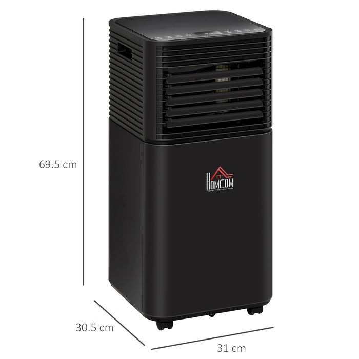 8000 BTU 4-in-1 Portable Air Conditioner - Cooling, Dehumidifying, Ventilating with Fan and LED Display - Includes Remote, 24Hr Timer & Auto Shut-Down for Home Comfort