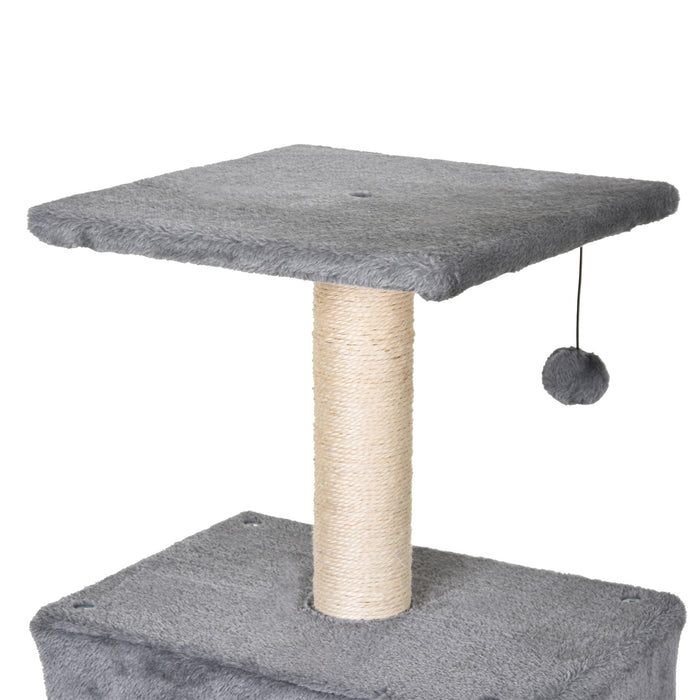 51" Multilevel Cat Tree - Activity Tower with Condo, Scratching Posts, Ladders & Dual Play Toys - Ideal for Kitty Climbing, Relaxation & Entertainment