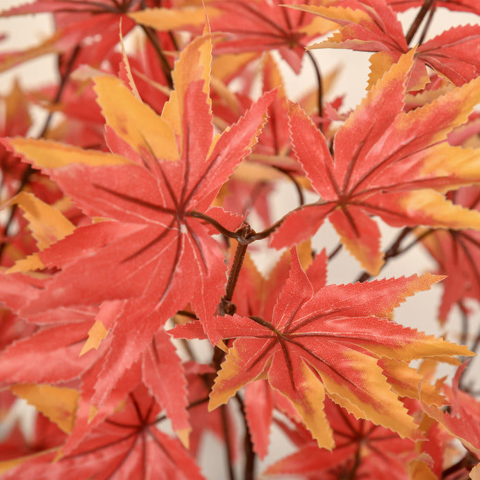 Realistic Artificial Red Maple Tree - Lifelike Faux Indoor/Outdoor Plant in Nursery Pot, 135cm Tall - Home & Office Decor Enhancement