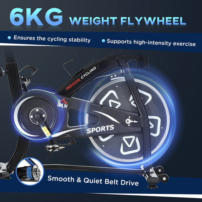 Steel Stationary Exercise Bike - 8-Level Adjustable Resistance, Belt-Driven Mechanism with LCD Display - Fitness Enthusiasts Cardio Home Workout Equipment