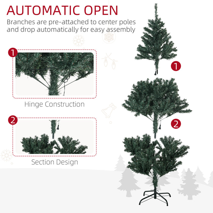 Artificial 5-Ft Pre-Lit Christmas Tree with LED Lights - Seasonal Holiday Decoration with Warm Ambiance - Perfect for Festive Home or Office Decor
