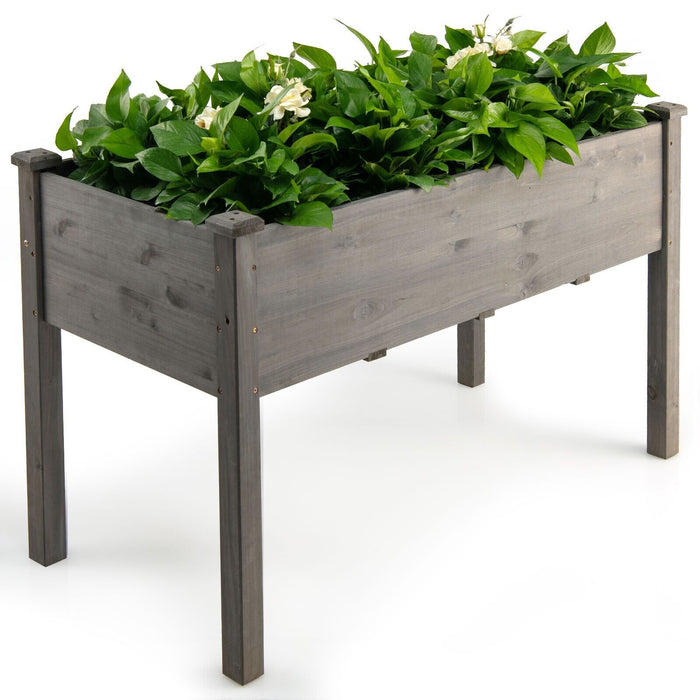 Wooden Garden Planter - Raised Flower Box Container - Ideal for Gardeners and Beautifying Outdoor Spaces