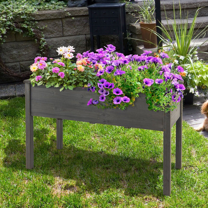 Wooden Garden Planter - Raised Flower Box Container - Ideal for Gardeners and Beautifying Outdoor Spaces