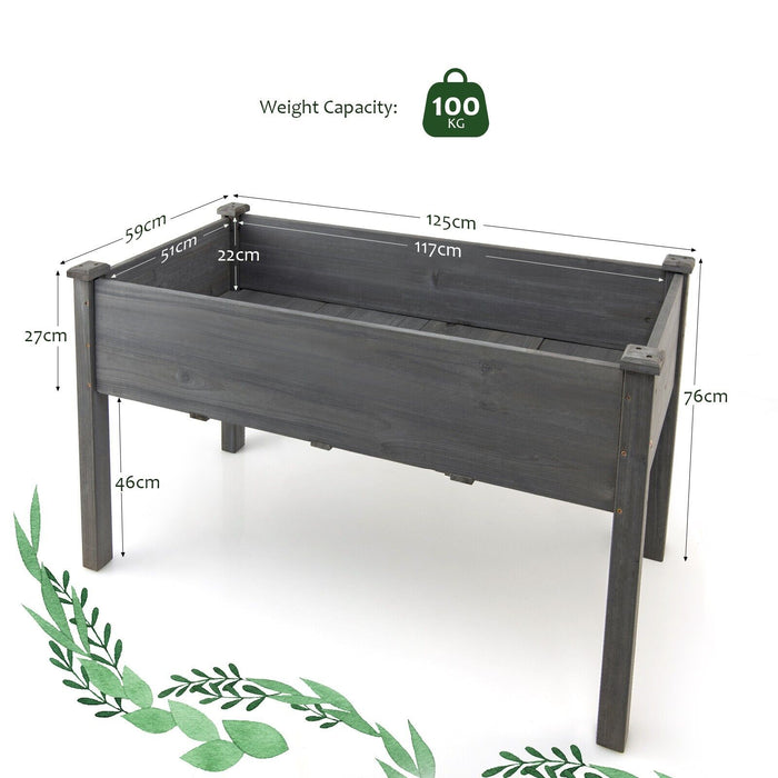 Wooden Garden Planter - Raised Flower Box Container - Ideal for Gardeners and Beautifying Outdoor Spaces