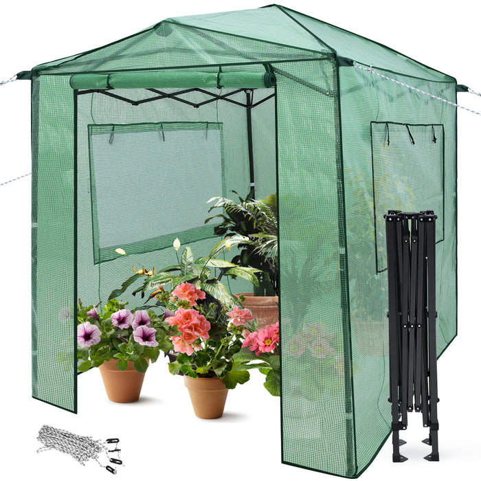 Adjustable Height Portable Growing House - Enclosed PE Cover Plant Shelter - Ideal Solution For All-season Gardening Enthusiasts