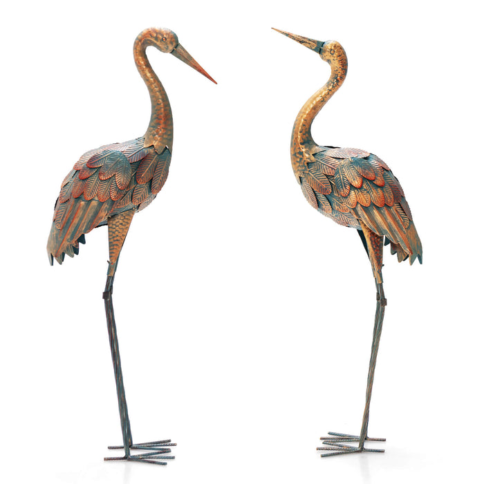 Set of 2 Metal Ornaments - Stylish Garden Decor for Backyard - Ideal for Gardening Enthusiasts