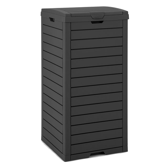 Large Capacity Trash Can 117.5L - With Lid and Pull-Out Liquid Tray Design, Black - Ideal for Outdoor Areas like Backyard
