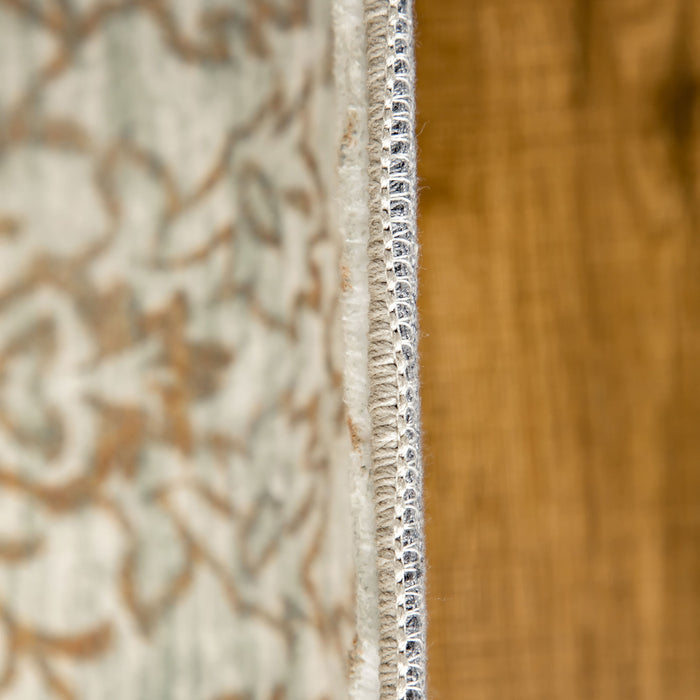 Floral Pattern Beige Rug - Decorative Area Carpet for Home Interiors, 150 x 80cm - Perfect Accent for Living Room, Bedroom, Dining Area