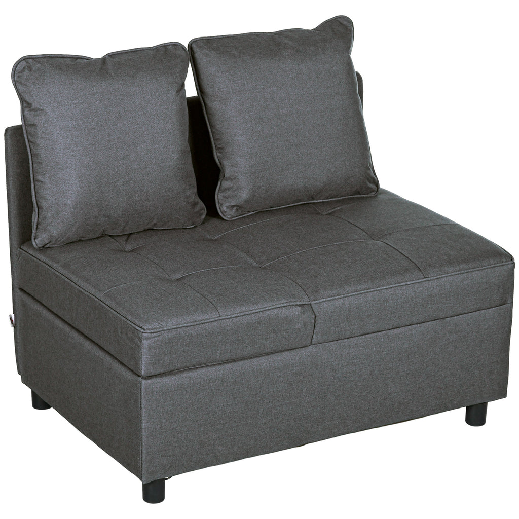 3-in-1 Convertible Sleeper Chair Bed - Thick Cushioned Loveseat Recliner with 5-Level Adjustable Backrest and Pillows - Versatile Furniture for Small Spaces or Guest Room