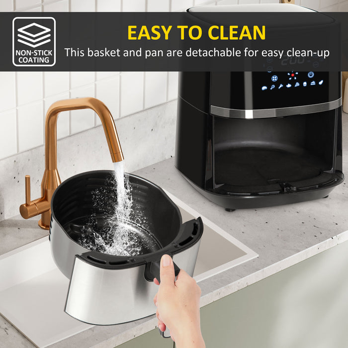 4.5L Digital Air Fryer 1500W - High-Efficiency Cooking with Adjustable Temp and Timer, Easy-Clean Nonstick Basket - Ideal for Health-Conscious Home Chefs