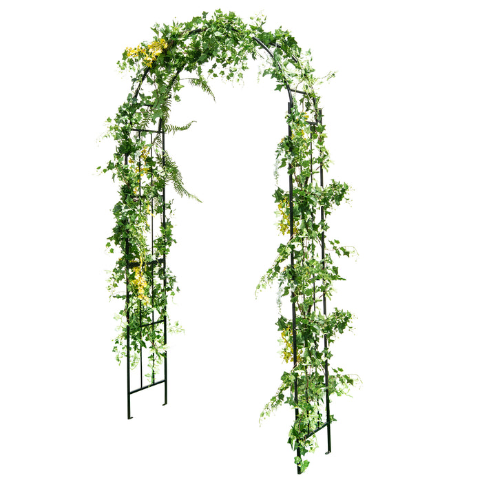 Garden Arch Arbour - Climbing Plant Trellis, Party Ceremony Decoration - Ideal for Garden Lovers, Black